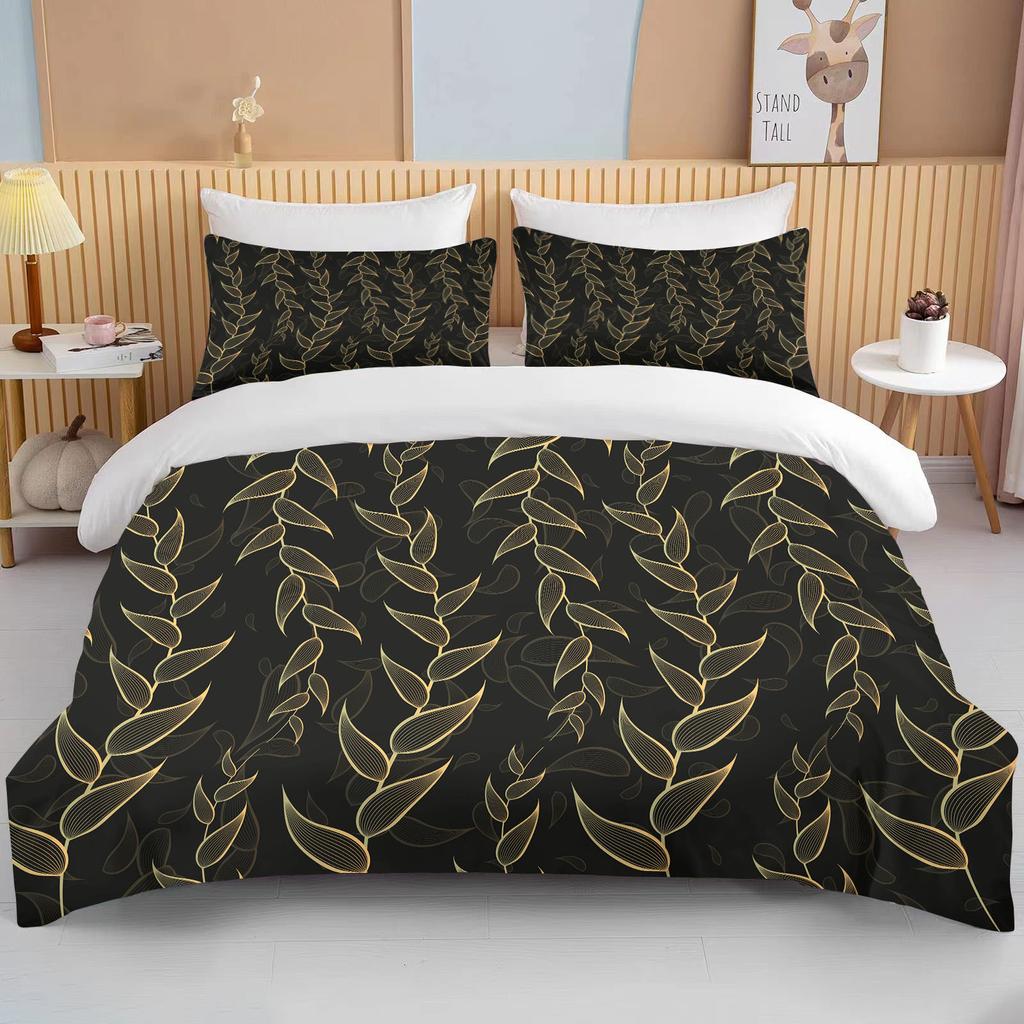 Botanical Flower Double Bed Duvet Cover Bed European Bedding Sets Home Textiles Luxury Pillow Cases Bedroom Bedding Sets