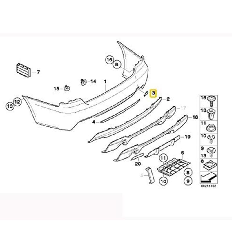 Rear Bumper Tow Hook Eye Cover Flap Caps 51127893147 for E92 E93 Tow Hook Covers Auto Accessories Replacement