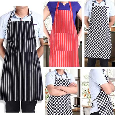 Women Men Cooking Chef Kitchen Restaurant Bib Apron Dress with 2 Pockets Gift