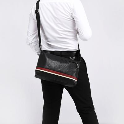 Men's Shoulder Bag Genuine Leather Casual Multi-functional Vertical Crossbody Bag Top Layer Cowhide Large Capacity Men's Bag