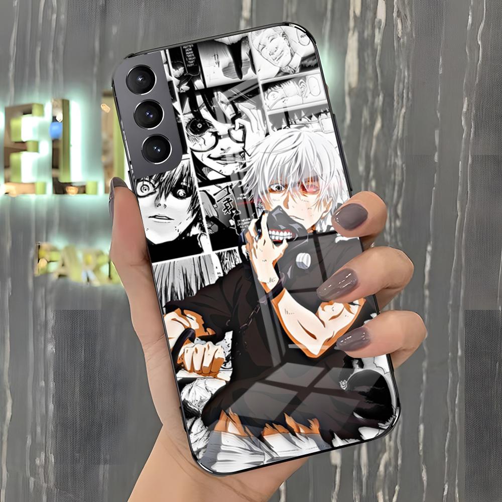 

Чехол для телефона Аниме Токийский гуль Для Samsung S26 S25 Plus S20 S20 Plus S22 Ultra S23 FE S21 Plus S21 Ultra Стеклянная крышка Samsung S22 Plus