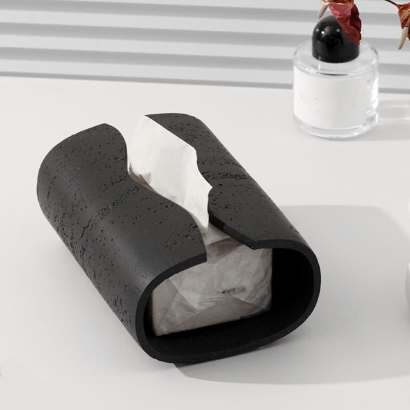 Resin Tissue Box Holder Modern Paper Container For Living Room Office Desk Space Saving Decorative Storage Organizer