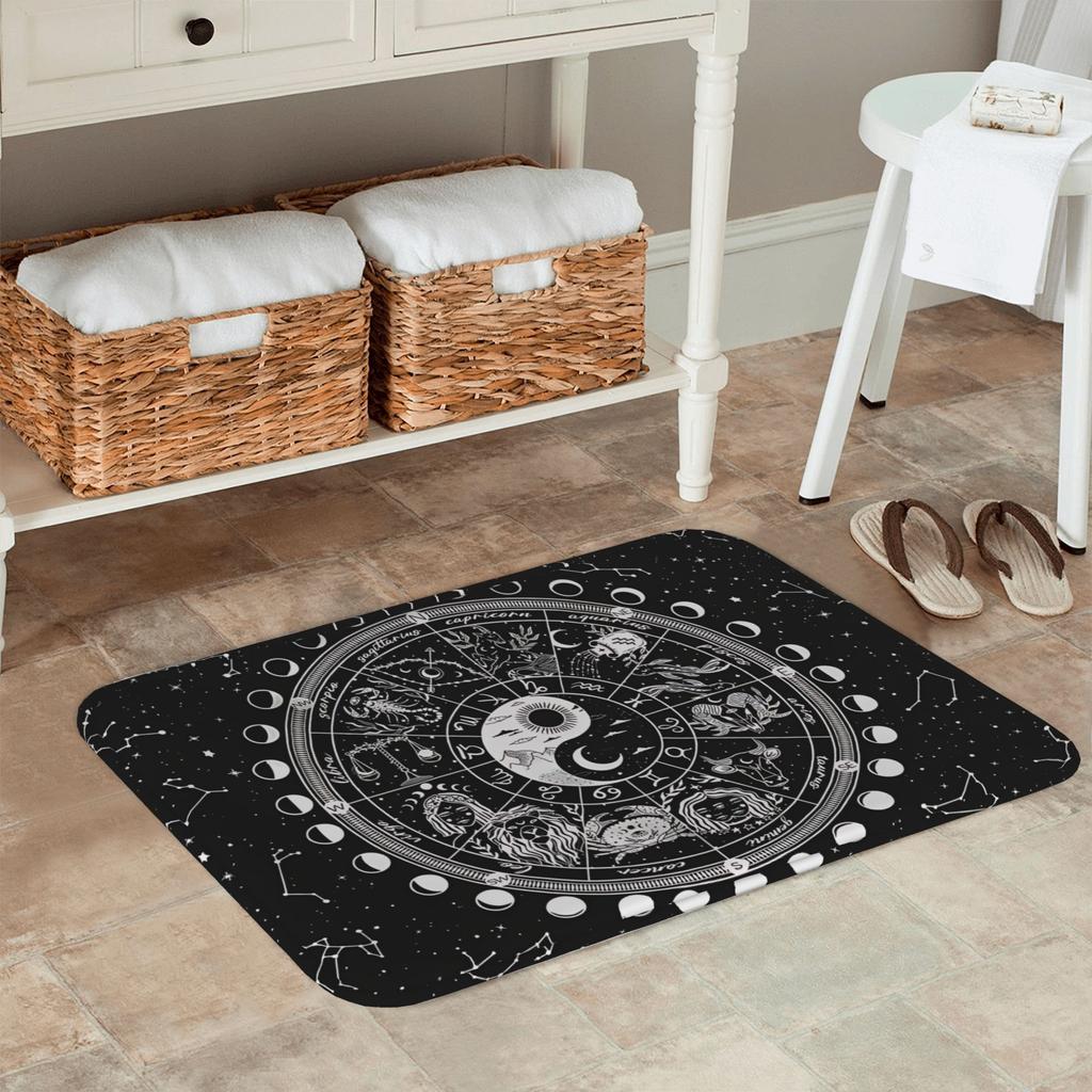 1PC Celestial Harmony Kitchen Rug Non-Slip Door Mat Pop design Bathroom Rug Bath Mat Carpet for Home Sink Laundry Decoreeree