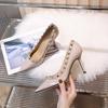 Fashion 2025 Popular Pointed Toe Patent Leather Rivet Stud High Heels Shoes Banquet Party WeddingShoes Nightclub High Heels Women Shoes