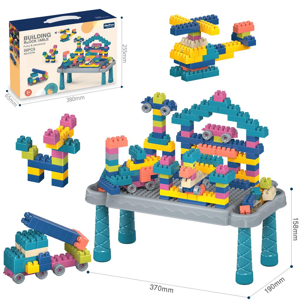 Children'S Building Block Table Set Diy Assembled Educational Toys