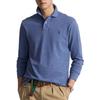 Polo Ralph Lauren FW22 Solid Color Logo Embroidered Mesh Long Sleeve Polo Shirt Men Tops Blue MNPOKNI16822282-420