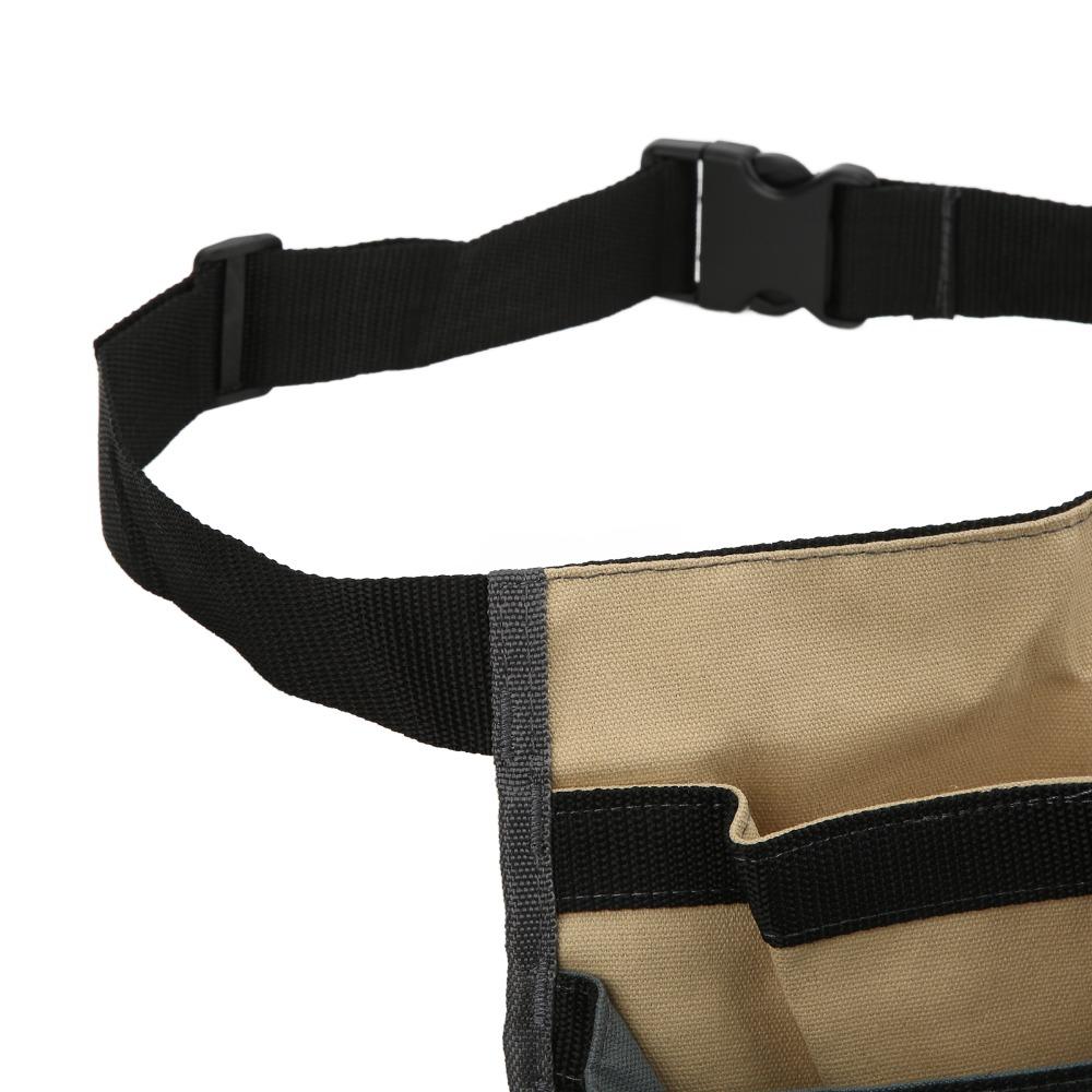 Canvas Tool Belt Bag 5-Pocket Storage Bag Durable Waist Hanging Bag  Electrician Maintenance