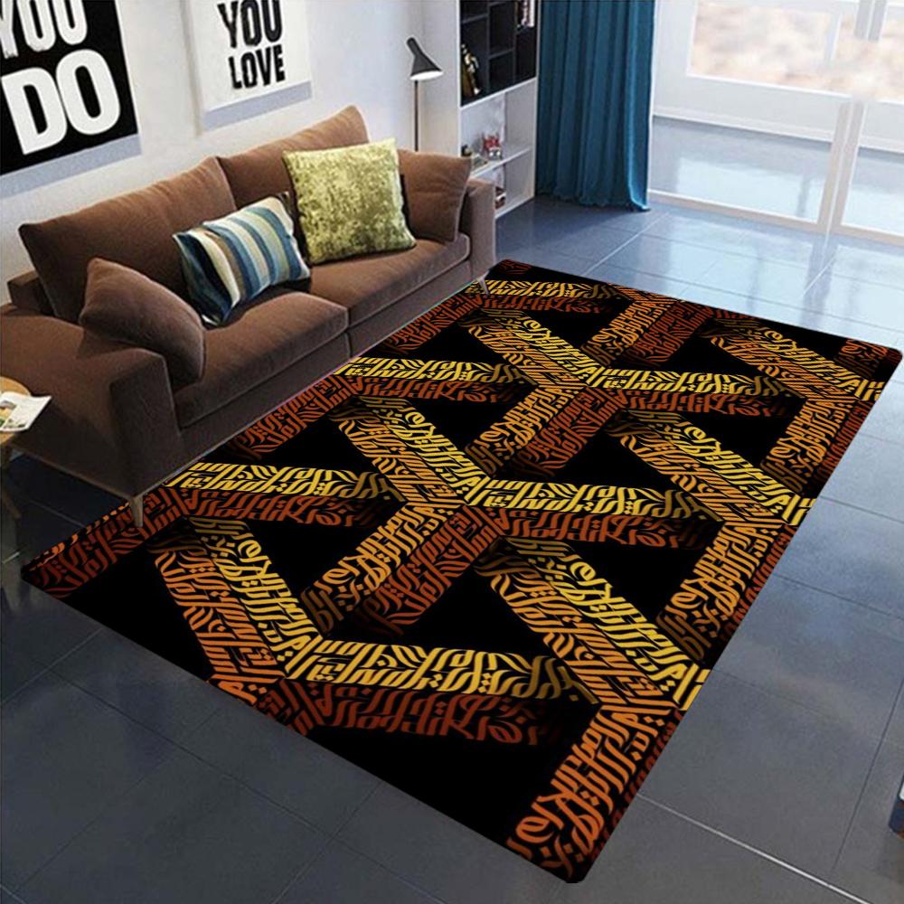 Geometrische Linien Dreidimensionale Muster Teppiche Schlafzimmer Wohnzimmer Rutschfeste Fußmatten Modische Heimdekoration Geschenke