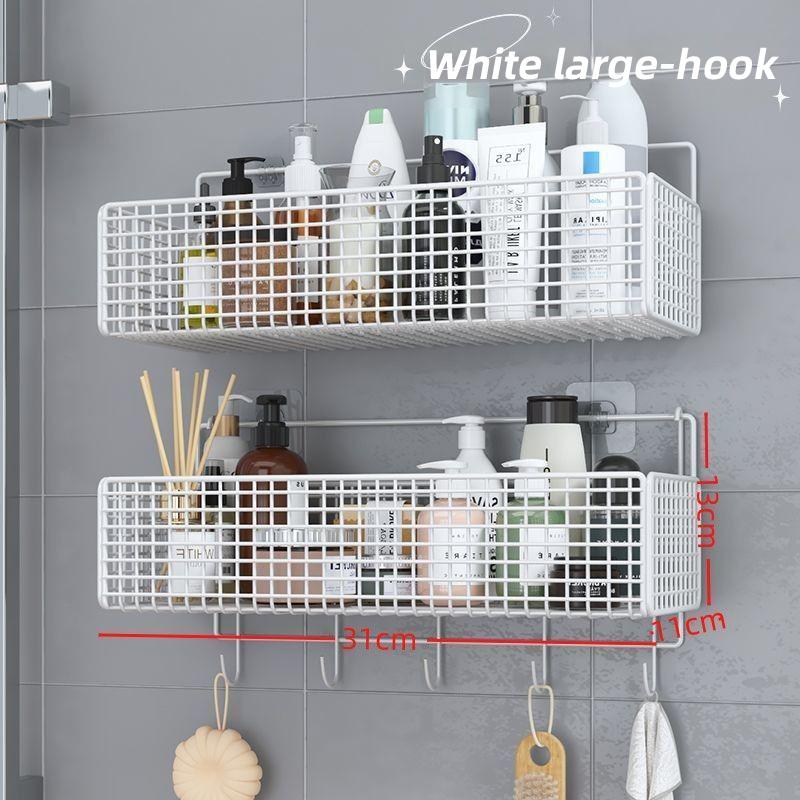Bathroom Storage Rack Bathroom Shelf Wall Mounted Corner Storage Shelves Punch-free Toilet Rack Bathroom Organizer