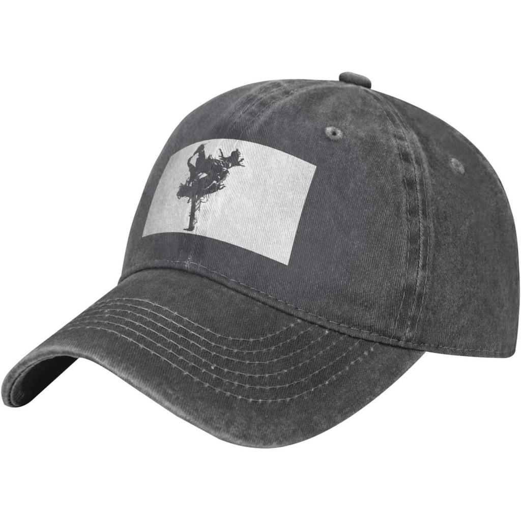 Breakdance Hip Hop Baseball Cap Washed Denim Adjustable Low Profile Sun Hat for Unisex