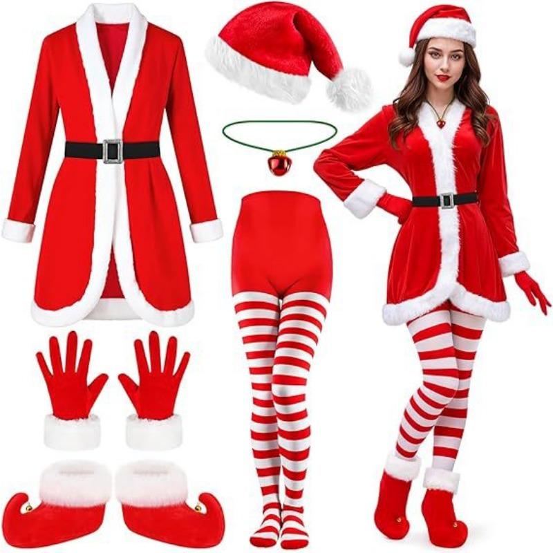 Women's Santa costume r lau dress adult, Christmas party dress, stage performance dress