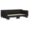 2 In 1 Pull Out Daybed Black 90 X 190 Cm Fabric