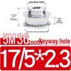 Stepped Timing Pulley 5M, 36 Teeth, T-Slot Width 16/21/27, Bore 5-25mm, BF Type.