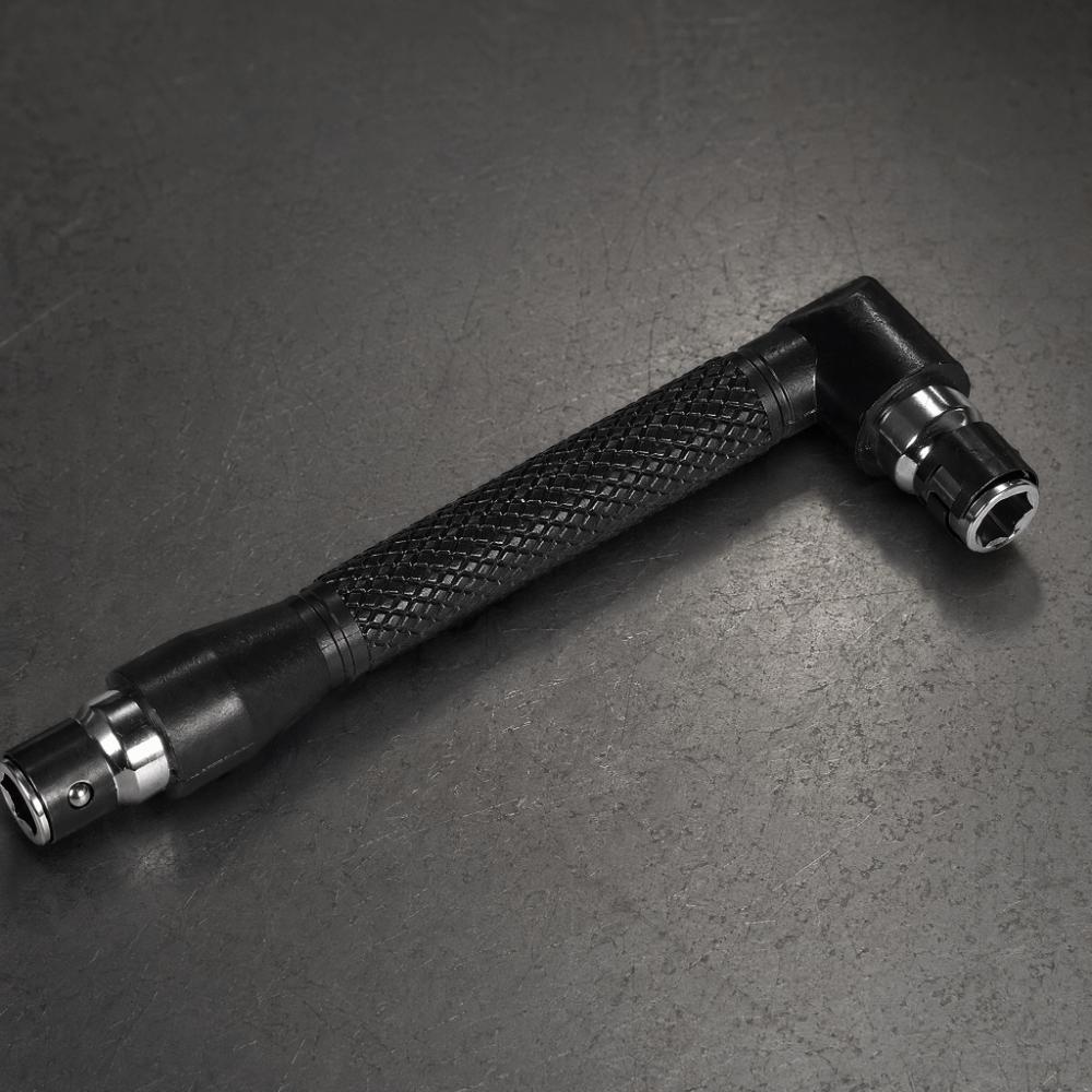 90 Degree Angle L Shaped Wrench 1/4 Inch Hex Shank Socket Wrench Adapter Mechanical Repair