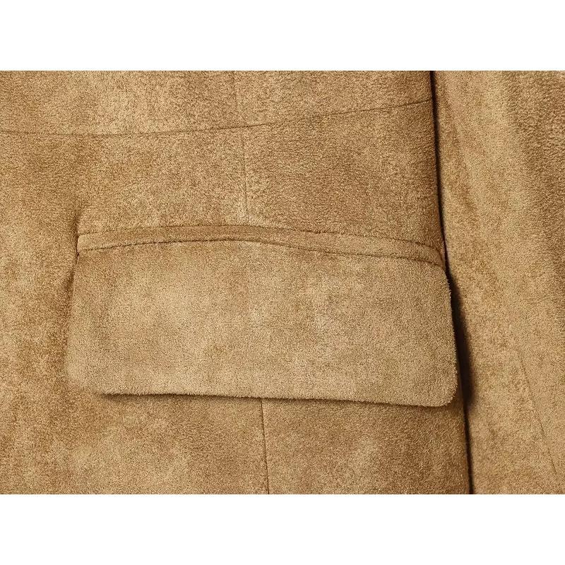 Faux Fur Suede Blazers Women Faux Leather Women's Tailoring Blazers Winter Blazer Fitted Coats Jacket