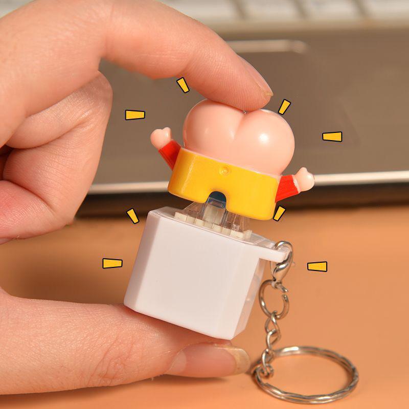 Santa Claus Pressing Sound Keychain Music Sound Keychain Pendant Christmas Decorations Hanging Xmas Navidad Decoration Supplies Present