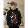 Boys' Colorful Motorcycle Rider 3D Printed Long Sleeved Hooded Sweatshirt, Boys' Spring and Autumn Sportswear