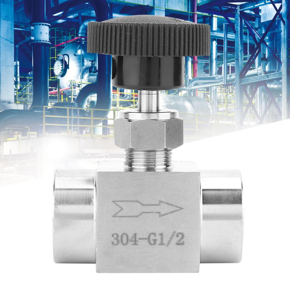 Stainless Steel BSPP Female Thread Straight Needle Valve for Water Gas Oil Transmission(Type D)