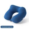 Inflatable U-shaped Travel Neck Pillow - Portable, Ergonomic, Height-Adjustable, Storable Milk Silk Design