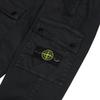 Stone Island Kids Solid Color Mid Waist Zipper Fitted Casual Pants Kids bottoms Black 811630115-V0129
