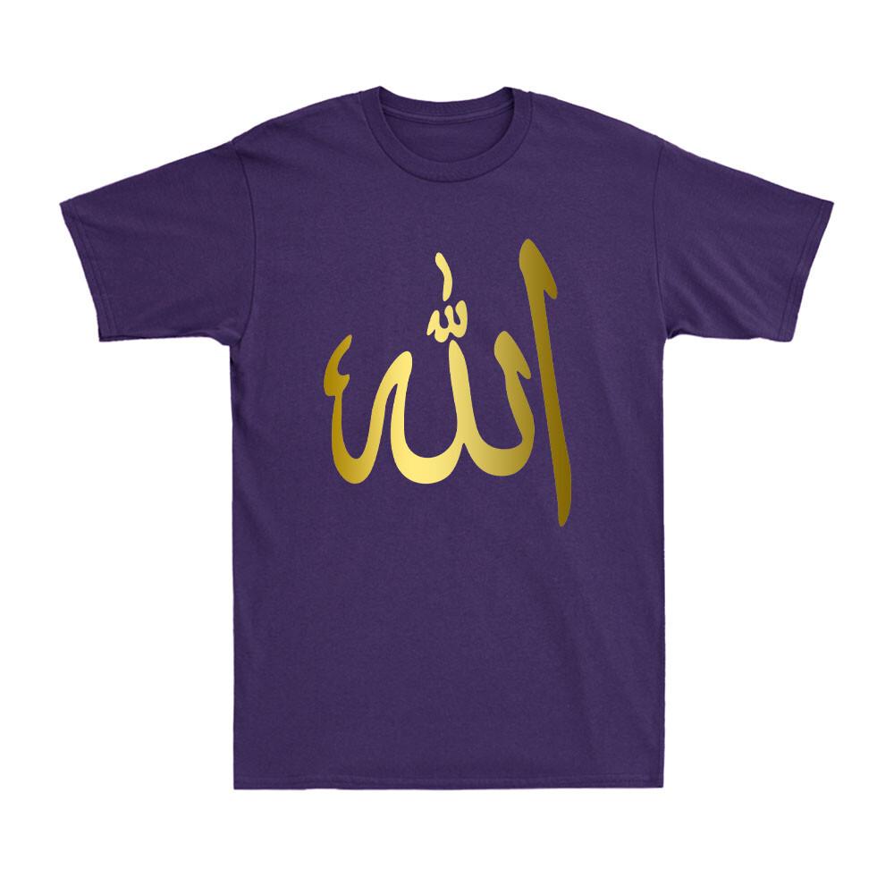 Arabic Symbol Allah Tshirt God Islam Muslim Golden Print Novelty Unisexs Tshirt