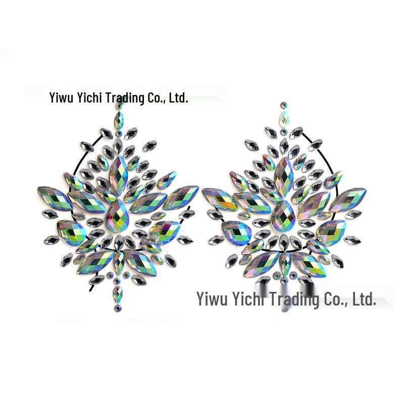 Diamant-Tattoo-Aufkleber für Make-up & Karnevals-Brustdekoration