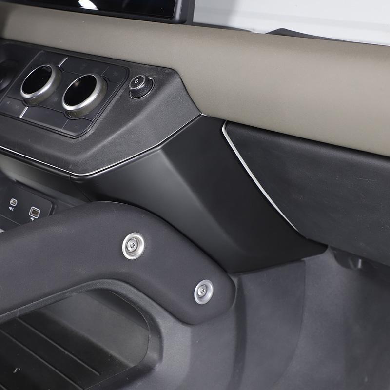 For 2020-2023 Land Rover Defender 90 110 ABS Matte Black car center console knee side panel trim cover sticker car accessories