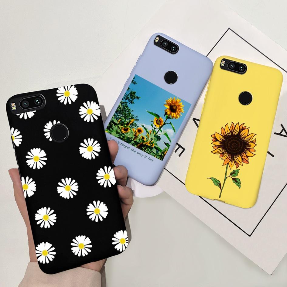 For Xiaomi Mi A1 5X Case New Butterfly Sunflower Patterns Soft Protector Bumper Cover For Xiomi Mi A1 MiA1 Mi5X Phone Cases 5.5"