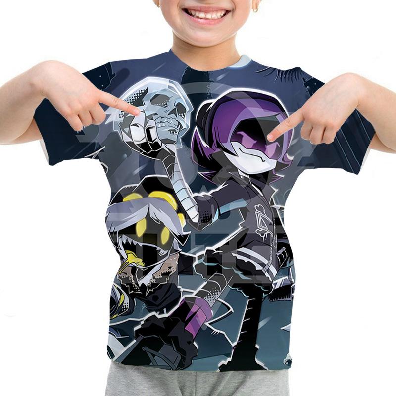 Murder Drones Cartoon 3d Print T-Shirt for Boys Girls Casual Clothing Summer Crew Neck Short Sleeve Tees Fashion Kids T-shirt