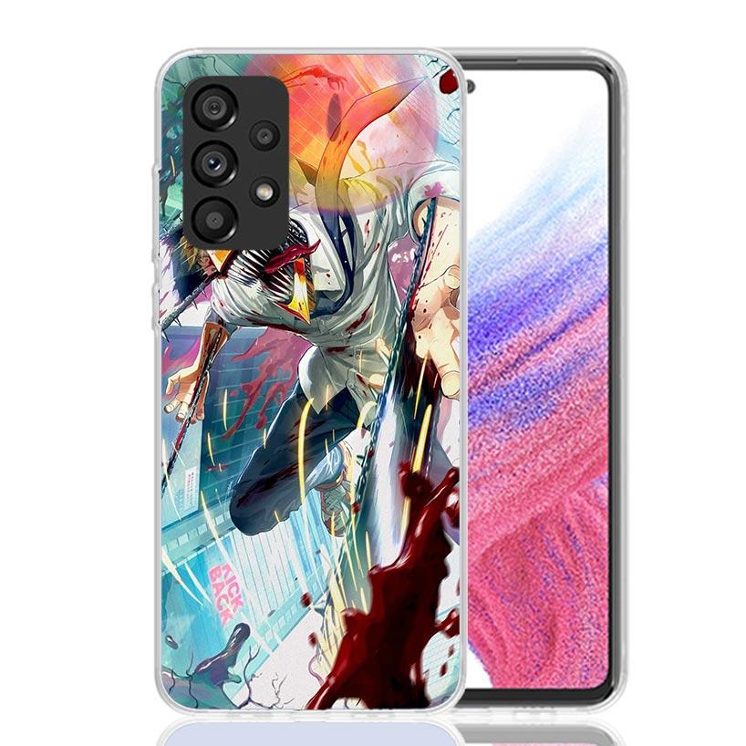 C-Chainsaw Mans Denji Phone Case For Samsung Galaxy A52 A32 A22 A12 A02S A50S A30S A51 A31 AA71 Note 20 Ultra 10 S10 Plus Galaxy