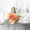 Pearl White Roses Artificial Boutonnieres Flowers Silk Flowers Groom's Chest Flower  Bride