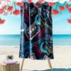 Rhythmische Gitarren und Kassetten Aufdruck Strandtuch, schnell trocknend, geeignet für Reisen, Outdoor-Sport, Joggen, den Strand und Schwimmen, Geschenk