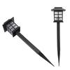 2Set LED Solar Lawn Light Waterproof Small House Shaped Stake Light Walkway Light White Light