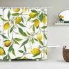 Tropical Fresh Fruit Shower Curtain Bathroom Waterproof Polyester Lemon Pineapple 3D Printing Curtains For Bathroom Shower