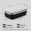 COFLYEE Disposable Rectangular Lunch Boxes with Lids