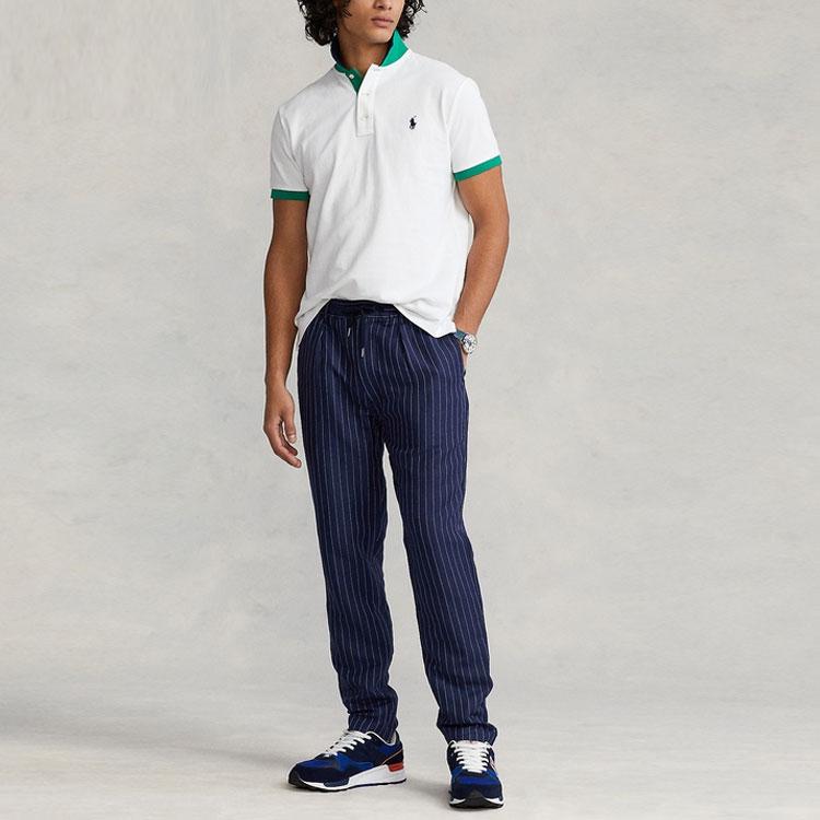 Polo Ralph Lauren SS22 Fitted Mesh Short Sleeve Polo Shirt Men tops White RL14819-100