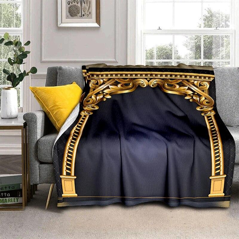 Müslüman Namaz HD Yumuşak Peluş Yatak Atma Karikatür Piknik Ince Battaniye Modern Flanel Battaniye Kapak Gedruckt Bettdecke Geschenk