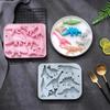 Moule en Silicone Dinosaure Dessin Animé Mignon Thème Dinosaure 3D DIY Fondant Gâteau Chocolat Moule Glaçon Gâteau Moule Accessoires de Cuisson