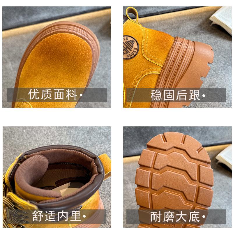 Thick-soled hollow rhubarb boots women's 2025 summer new heightening Martin boots small super fire outdoor western short boots