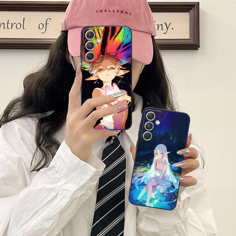 Frieren Anime Mobile Phone Case for Samsung Galaxy S25 S24 S23 S22 S21 S20 Note20 Plus FE Ultra Colour Protective Cover Luxury