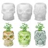 Xiaomi 3D Halloween Skull Pumpkin Silicone Mold DIY Crystal Epoxy Resin Gypsum Flower Pot Casting Mould Home Decor Making Tool