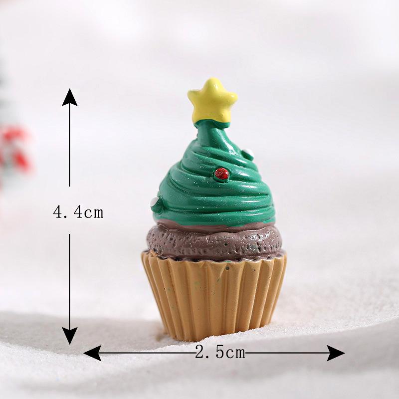 Ornamente de Crăciun din Rășină Figurine Drăguțe cu Moș Crăciun Micro Peisaj Cadou pentru Acvariu