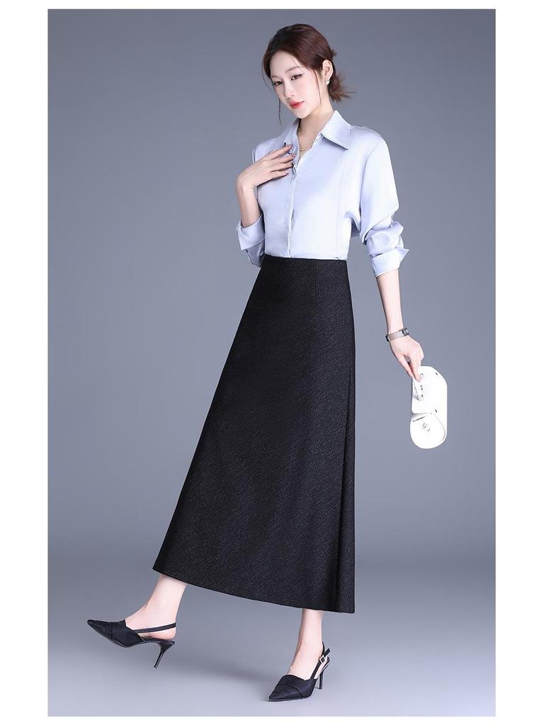 Spring 2026 Women's Fashion High-Waisted A-Line Skirt
