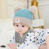 1 conjunto de chapéu de bebê cachecol conjunto urso quente tricô crianças inverno chapéu boné boné infantil criança criança crianças chapéu meninos meninas crochê gorro