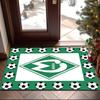1PC Green Werder Symbol Rug Game Carpet, Floor Mat for Bedroom Living Room Entryway Rug, Home Decor Idea Gift for Christmas birthday