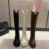 Long boots women's autumn 2025 new thick heel small women's boots thick sole but knee knight boots high boots
