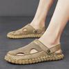 Men Hiking Sandals Outdoor Black Brown Mesh Clogs Wide Palm Slippers Closed Toe Sport Sandals Beach Shoes Large Size