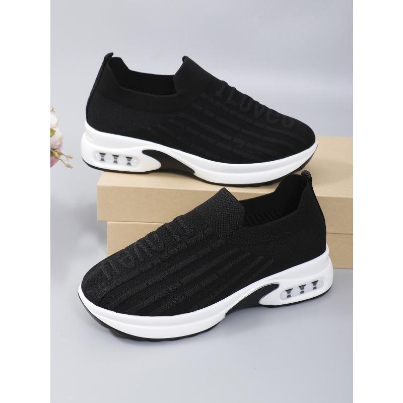 Plus Size Women's Athletic Casual Mesh Shoes Round Toe Low-Top Breathable Mesh Slip-On Slip-Ons