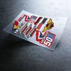 AAAKU1 For HONDA Reflective Motorcycle Stickers, 3M Safety Warning At Night In the Dark Scooter Helmets