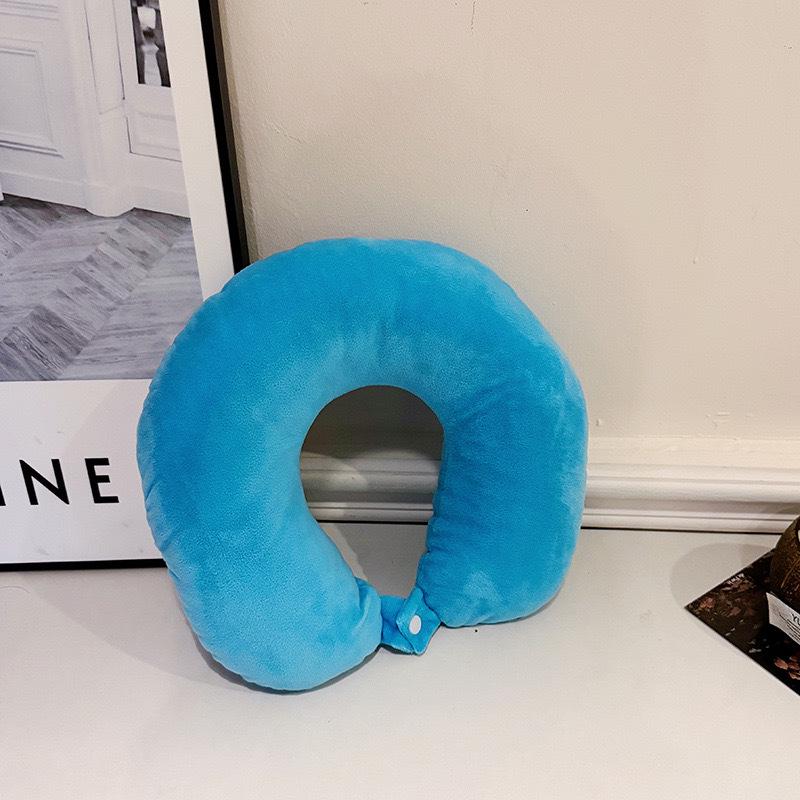 Customizable U-shaped Travel Neck Pillow - Cervical Support for Airplanes, Nap Headrest, and Portable Backrest.